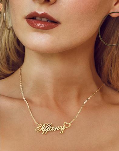 14kt Gold Name Necklace REAL 14 Karat GOLD Nameplate Necklace Custom Made  Maya Style Pendant and Chain -  Canada