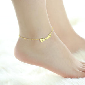 Personalized name store anklets